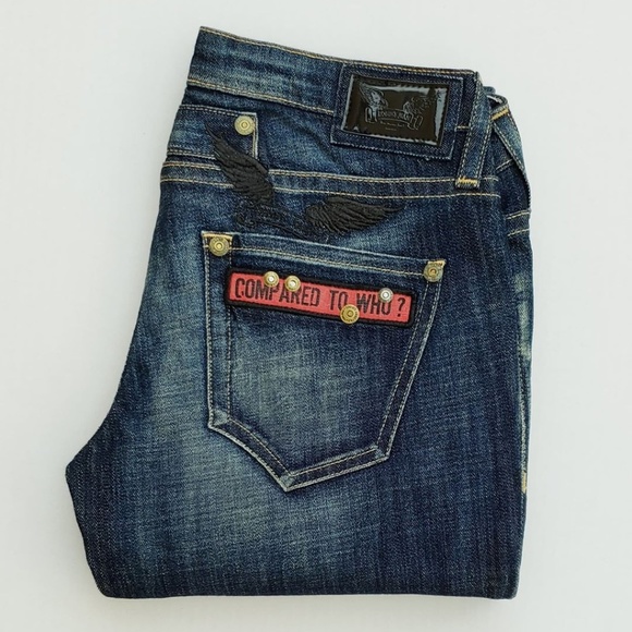 New ROBIN'S JEAN sz 29 Rock & Roll Straight Jeans - Picture 5 of 8